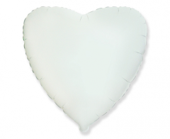 Standard 18" FX Srce White folijski balon