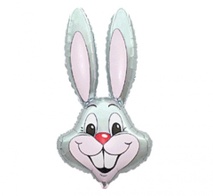 Mini 14"FX Rabbit Grey folijaski balon na štapiću