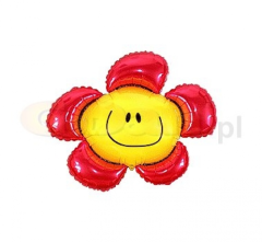 Mini 14"FX Flower Red folijski balon na štapiću