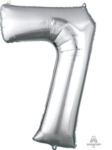 Folijski balon broj 7 Silver