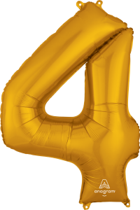 Folijski balon broj 4 Gold