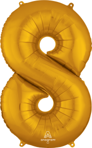 Folijski balon broj 8 Gold