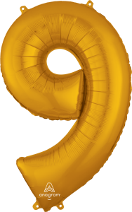 Folijski balon broj 9 Gold