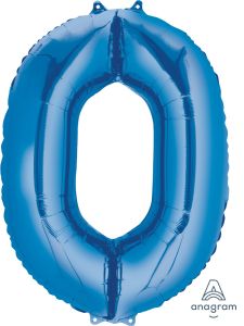 Folijski balon broj 0 Blue