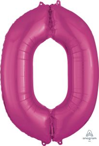 Folijski balon broj 0 Pink
