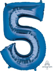 Folijski balon broj 5 veliki Blue