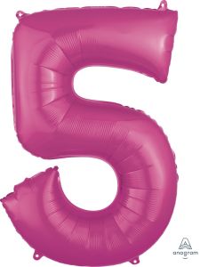 Folijski balon broj 5 Pink