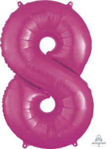 Folijski balon broj 8 Pink