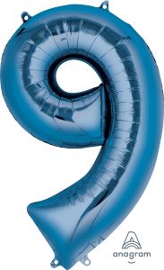 Folijski balon broj 9 Blue