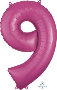 Folijski balon broj 9 Pink