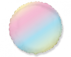 Standard 18" Round Pastel Rainbow folijski balon
