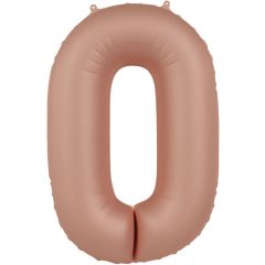 Folija balon broj 0 Vintage Rose