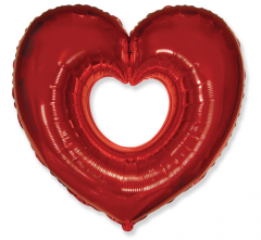 Maxi 24" FX Open Heart Red folijski balon