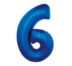 Folijski balon Smart broj 6 Blue