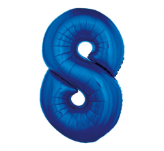 Folijski balon Smart broj 8 Blue