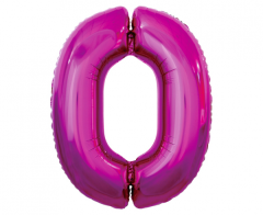Folijski balon B&C broj 0 Pink