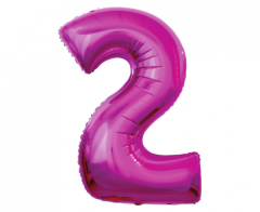 Folijski balon B&C broj 2 Pink