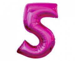 Folijski balon B&C broj 5 Pink