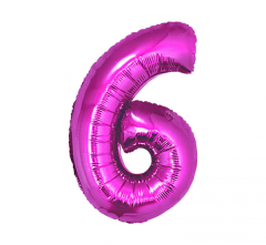 Folijski balon B&C broj 6 Pink