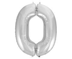 Folijski balon B&C broj 0 Silver