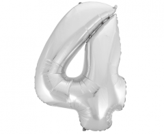 Folijski balon B&C broj 4 Silver