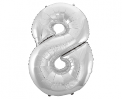 Folijski balon B&C broj 8 Silver