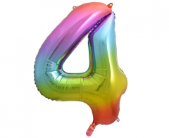 Folijski balon B&C broj 4 Rainbow