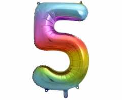 Folijski balon B&C broj 5 Rainbow