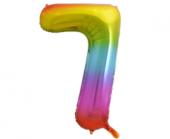 Folijski balon B&C broj 7 Rainbow