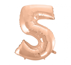 Folijski balon B&C broj 5 Rose Gold