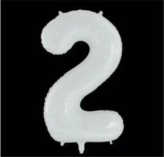 Folijski balon broj 2 White
