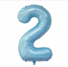 Folijski balon broj 2 Pastel Blue