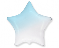 Standard Zvijezda White Blue Ombre folijski balon
