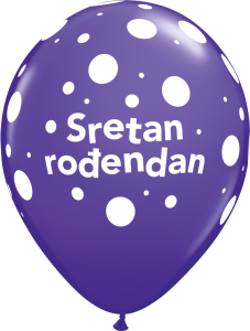 Lateks baloni Sretan rođendan Purple violet