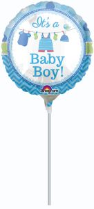 Mini Shower with Love Boy folijski balon na štapiću