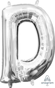 Mini folijski balon slovo D Silver  