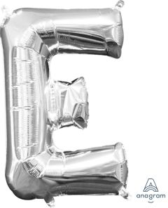 Mini folijski balon slovo E Silver  