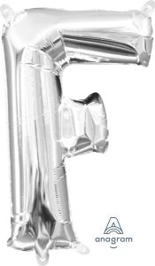 Mini folijski balon slovo F Silver  