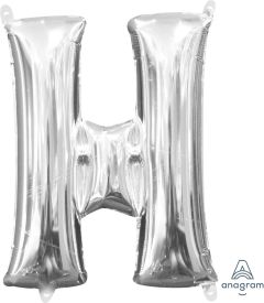 Mini folijski balon slovo H Silver  