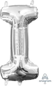 Mini folijski balon slovo I Silver  