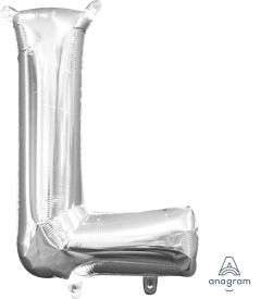Mini folijski balon slovo L Silver  