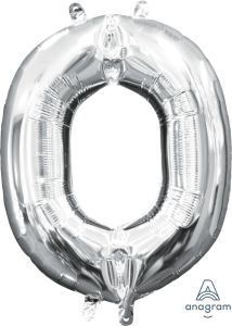 Mini folijski balon slovo O Silver  