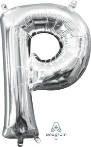 Mini folijski balon slovo P Silver  