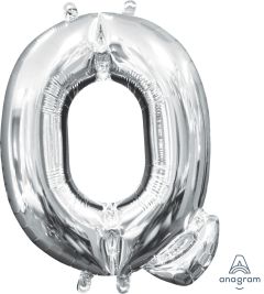 Mini folijski balon slovo Q Silver  