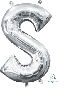 Mini folijski balon slovo S Silver  