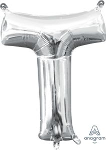 Mini folijski balon slovo T Silver  
