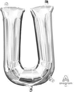 Mini folijski balon slovo U Silver  