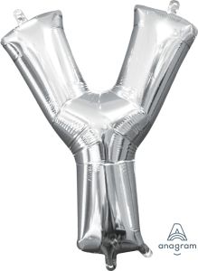 Mini folijski balon slovo Y Silver  