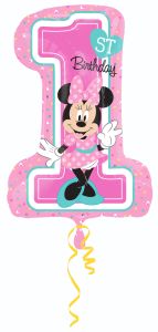 Maxi Minnie 1st Birthday folijski balon 