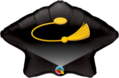 Maxi Grad Cap black folijski balon